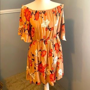Off the shoulder floral dress